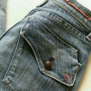 Vigoss Chic Brushed Jeans Buttoned Pockets 25 × 32